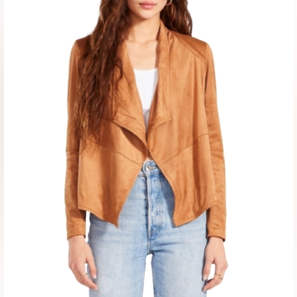 𝅺Bb DAKOTA Suede It Out Open-Front Jacket Women's Size Medium
